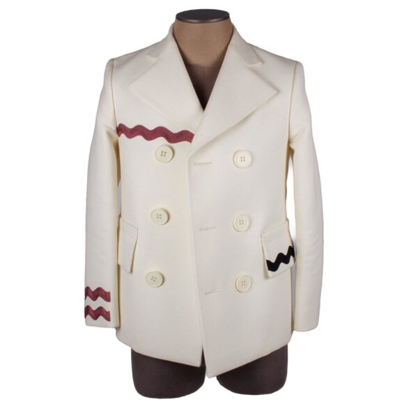 ACNE STUDIOS A/W 2016 RUNWAY Jake Ribbon White Double Breasted Jacket - Picture 1 of 7